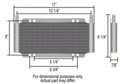 Derale 18 Row Series 8000 Plate & Fin Cooler, 11/32"