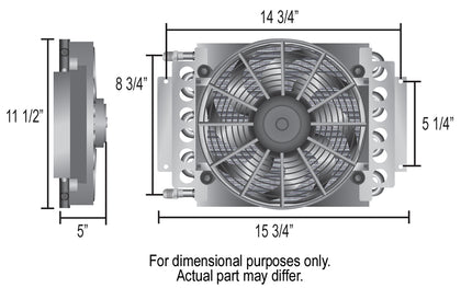 16 Pass Electra-Cool Remote Fluid Cooler, -6AN
