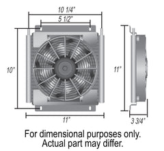 Derale 18 Pass Remote Fluid Cooler, 11/32"