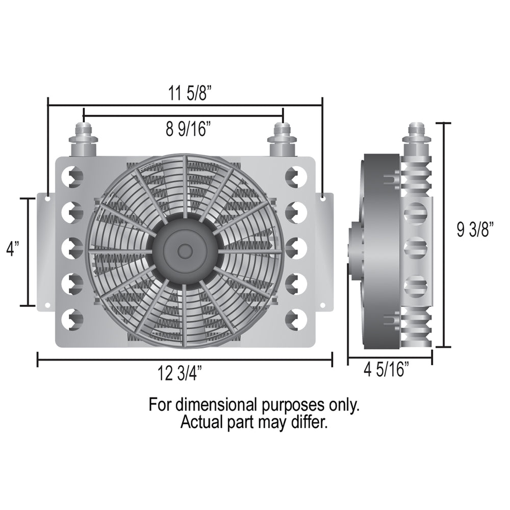 Derale 15 Row Atomic Cool Plate & Fin Remote Fluid Cooler, -6AN
