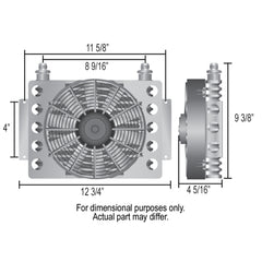 Derale 15 Row Atomic Cool Plate & Fin Remote Fluid Cooler, -6AN