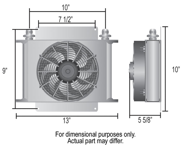 Derale 25 Row Hyper-Cool Remote Cooler, -6AN