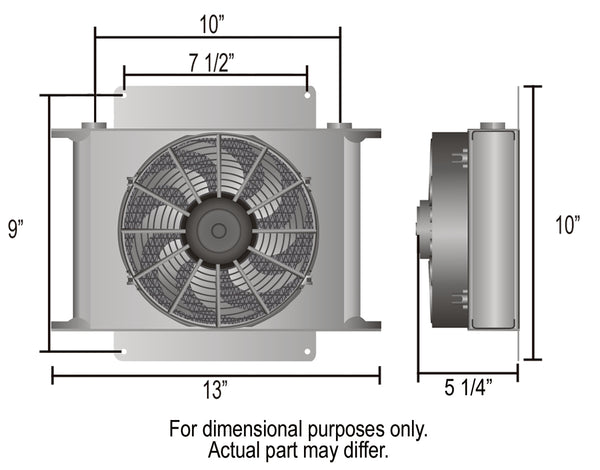 Derale 25 Row Hyper-Cool Remote Cooler, 7/8-14 O-ring