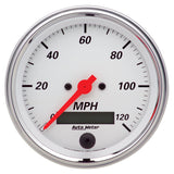 3-3/8" SPEEDOMETER, 0-120 MPH, ARCTIC WHITE (1380)