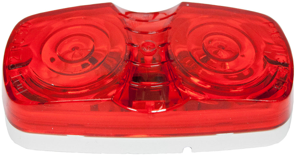 Peterson Manufacturing Rect Clr Mkr Lit 2 Bulb Red