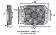 Derale 16 Pass Electra-Cool Remote Transmission Cooler Kit, -6AN Inlets