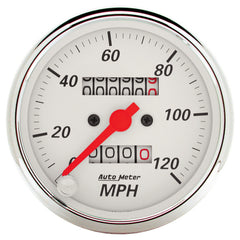 AutoMeter 3-1/8" Speedometer, 0-120 MPH, Arctic White (1396)
