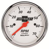 GAUGE, TACHOMETER, 3 1/8", 7K RPM, IN-DASH, CHEVROLET HERITAGE BOWTIE