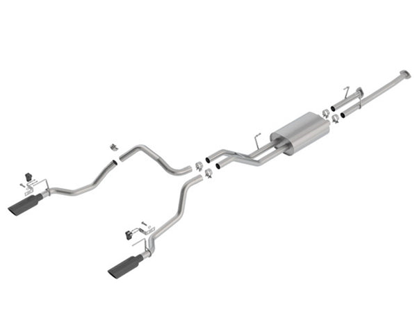 Borla Cat-Back Exhaust System - Touring — 2014-2021 Toyota Tundra, 4WD