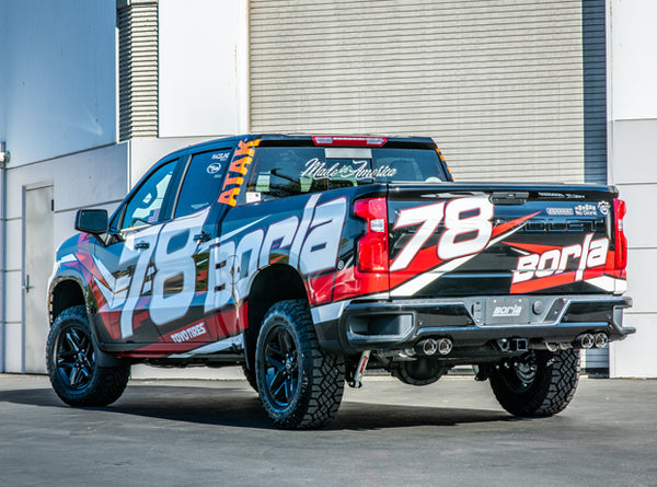 Borla Cat-Back Exhaust System - ATAK — 2019-2023 Chevrolet Silverado 1500 / GMC Sierra 1500 (140776CF)