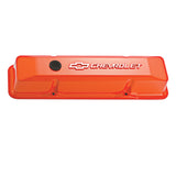 Engine Valve Covers
Tall Style
Die Cast
Orange w Milled Bowtie Logo
SB Chevy