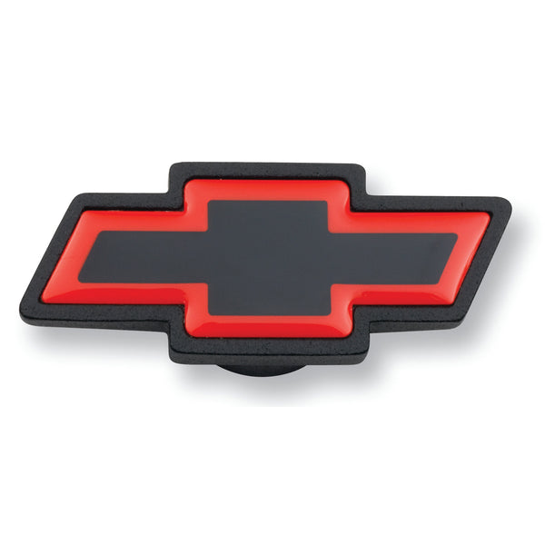 Proform Air Cleaner Center Nut Large Chevy Bowtie Style Black Crinkle w/ Red Outline