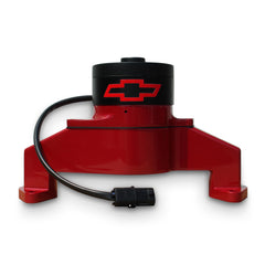 Proform Electric Engine Water Pump Aluminum Red with Bowtie Logo Fits BB Chevy