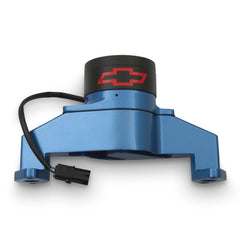 Proform Electric Engine Water Pump Aluminum Blue with Bowtie Logo Fits BB Chevy