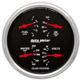 Autometer 5IN QUAD GA FUEL Level 090 Designer Black (ATM1419)