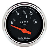 2-1/16" FUEL LEVEL, 73-10 Ohm, DESIGNER BLACK