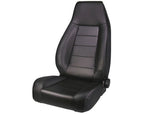 Rugged Ridge Front Seat Factory Replacement W/ Recliner Black Denim 7602 Jeep CJ & Wrangle