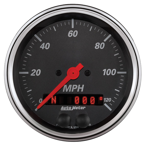 AutoMeter Indicateur de vitesse GPS 3-3/8 po, 0-120 MPH, Designer Black