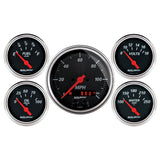 5 PC. GAUGE KIT, 3-3/8" & 2-1/16", GPS SPEEDOMETER, DESIGNER BLACK