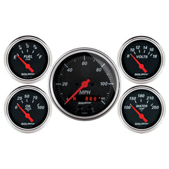 AutoMeter 5 PC. Gauge Kit, 3-3/8" & 2-1/16", GPS Speedometer, Designer Black