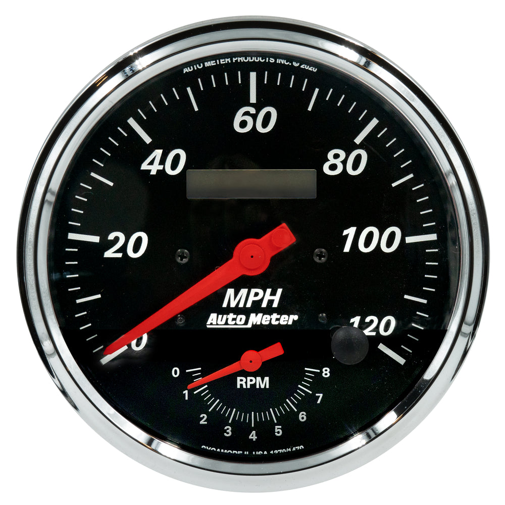 AutoMeter 5" Tachometer/Speedometer Combo, 8K RPM/120 MPH, Designer Black