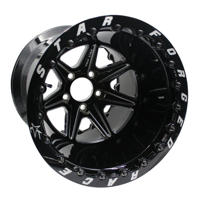 Race Star 72 ValStar Wheel 15x10 / 5x4.75BC / 4.5BS / 3.072in CB / Black w/Machined Accents Non-Bead Lock