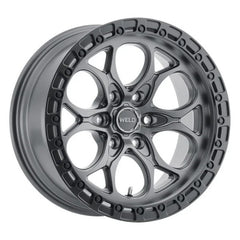 Weld Roue 17x9 Ledge 6 6x139.7 ET-12 BS 4.50 106.1 - gris métal satiné / anneau noir satiné