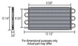 8 Pass 16" Tube & Fin Electra-Cool Replacement Cooler, -8AN