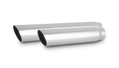Vibrant Performance - 1561 - 3.5 in. Round SS Tip (Single Wall, Angle Cut) - 3 in. inlet, 11 in. long