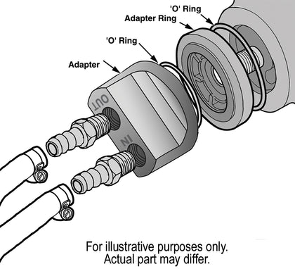 Dual Side Ports Spin On Adapter with 1/2" NPT Ports and 3/4"-16 Filter Thread