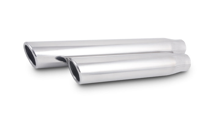 Vibrant Performance - 1578 - 3.5 in. Round SS Tip (Single Wall, Angle Cut) - 3 in. inlet, 11 in. long