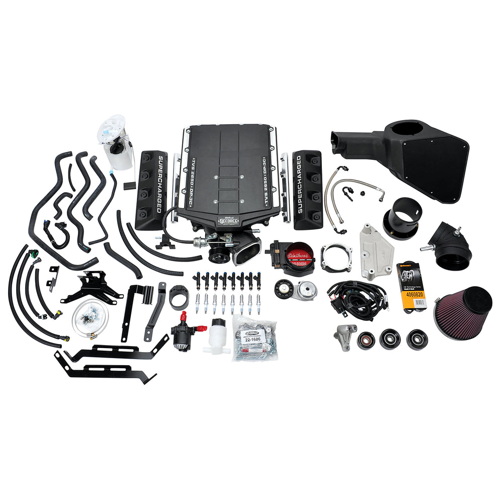 Edelbrock Supercharger Kit #148390 for 2015-17 Mustang Modular Nose 5.0L Stage 2, No Tuner