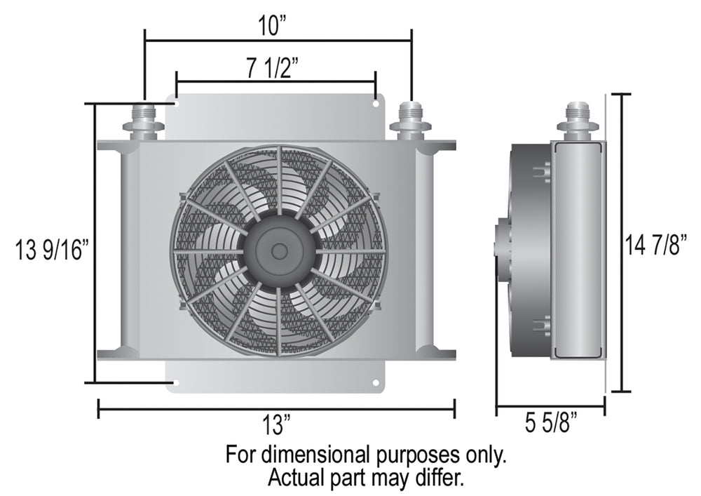 Derale 40 Row Hyper-Cool Extreme Remote Fluid Cooler, -12AN