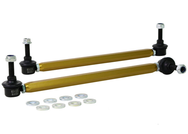 Whiteline Ensemble de biellettes de barre stabilisatrice avant robustes réglables à rotule en acier 06/05+ Ford Focus LS / 05/09+ Mazda 3 BK