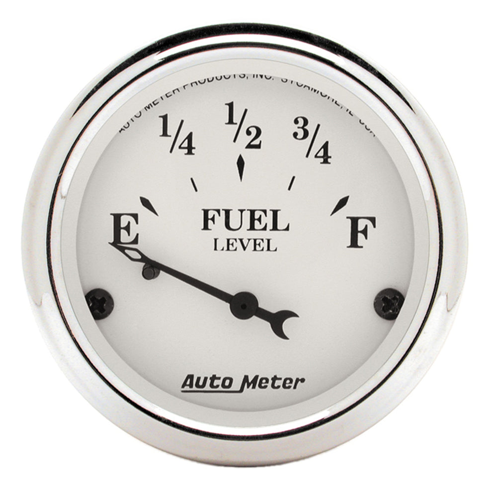 AutoMeter 2-1/16" Fuel Level, 73-10 Ohm, Old Tyme White