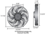 12" High Output Curved Blade Electric Puller Fan