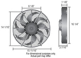 16" High Output Curved Blade Electric Puller Fan