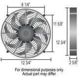 12" High Output Single RAD Pusher/Puller Fan with Premium Mount Kit