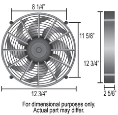 Derale 12" High Output Single RAD Pusher/Puller Fan with Premium Mount Kit