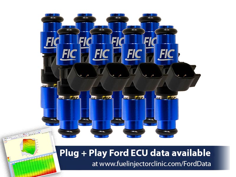 Fuel Injector Clinic Fuel Injector Set — 2004+ Ford F-150 (180 Lbs/hr At 58 PSI Fuel Pressure)