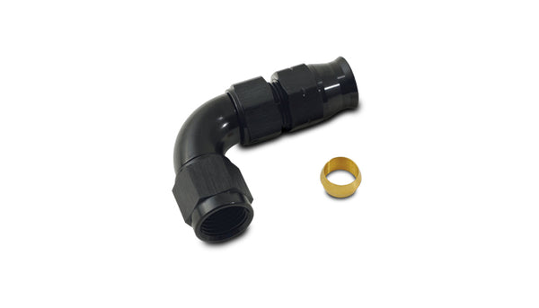 Vibrant Performance - 16568 - 90 Degree Tube to Female AN Adapter, Tube O.D. - 1/2 in. - AN Size: -8