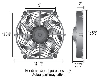 14" Tornado Electric Puller Fan, Standard Mounting Kit