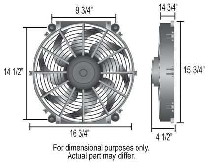 16" Tornado Electric Puller Fan, Standard Mounting Kit