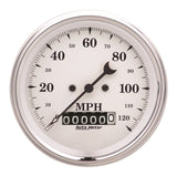 3-3/8" SPEEDOMETER, 0-120 MPH, OLD-TYME WHITE (1679)
