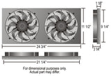 Powerpack -High Output Dual 10" Electric RAD Fan/Aircraft quality alum. shroud