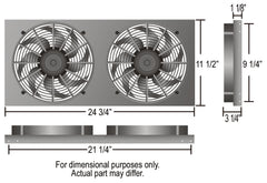 Derale Powerpack -High Output Dual 10" Electric RAD Fan/Aircraft quality alum. shroud