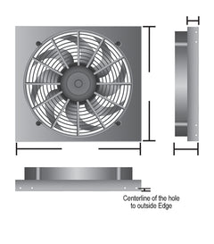 Derale Powerpack - High Output Single 17" Electric RAD Fan/Aluminum Shroud Kit — Gray/Black (16818)