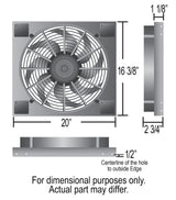 Powerpack - High Output Single 14" Electric RAD Fan/Aluminum Shroud Kit — Gray/Black (16820)