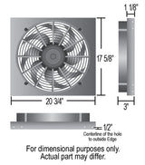 Powerpack - High Output Single 17" Electric RAD Fan/Aluminum Shroud Kit — Gray/Black (16821)