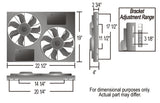 Powerpack - High Output Dual 11" Electric RAD Fan/Aluminum Shroud Kit — Gray/Black (16830)